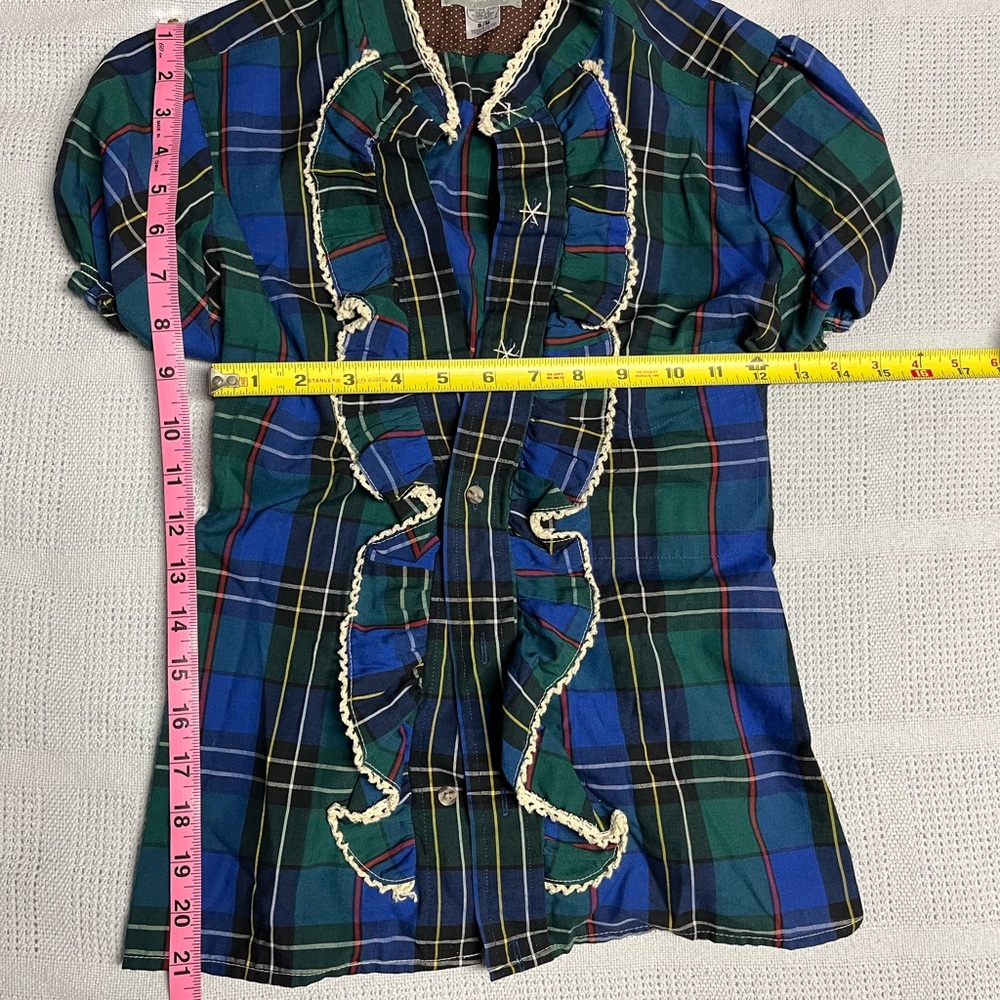 Urban Renewal Plaid Ruffle Top - Size S/M - Picture 6 of 7
